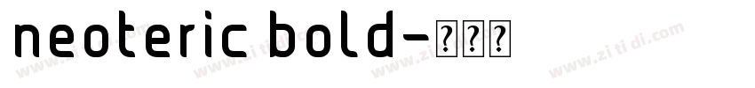 neoteric bold字体转换